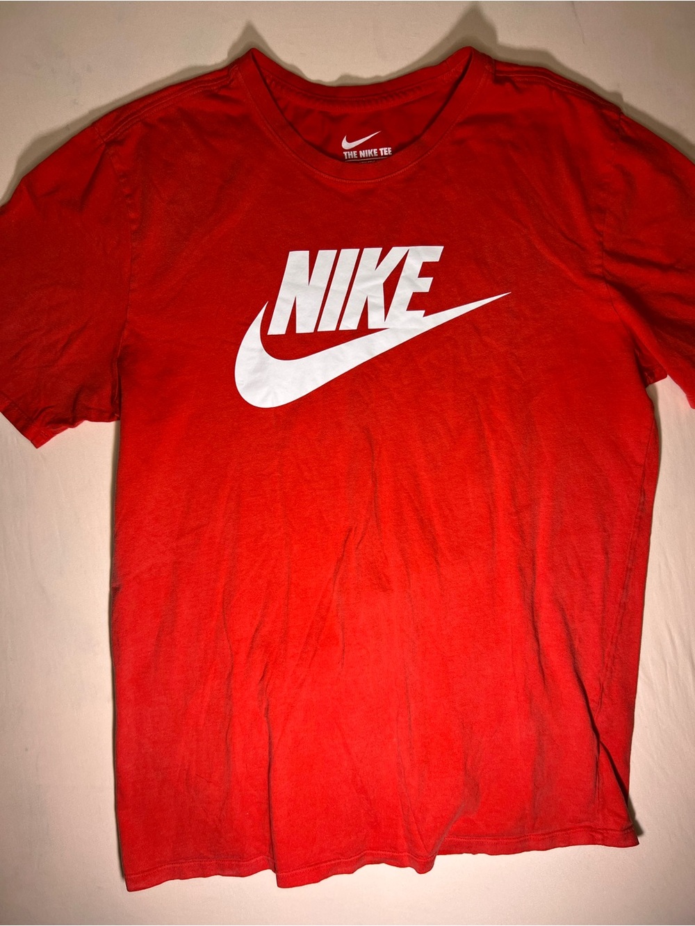 Nike Red Short Sleeve Tee with White Swoosh